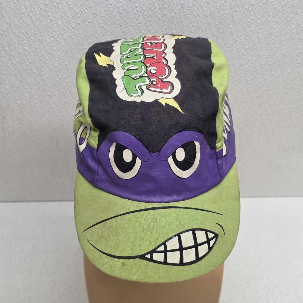 1990 RARE Teenage Mutant Ninja Turtles Donatello Vintage Kids Painter Hat